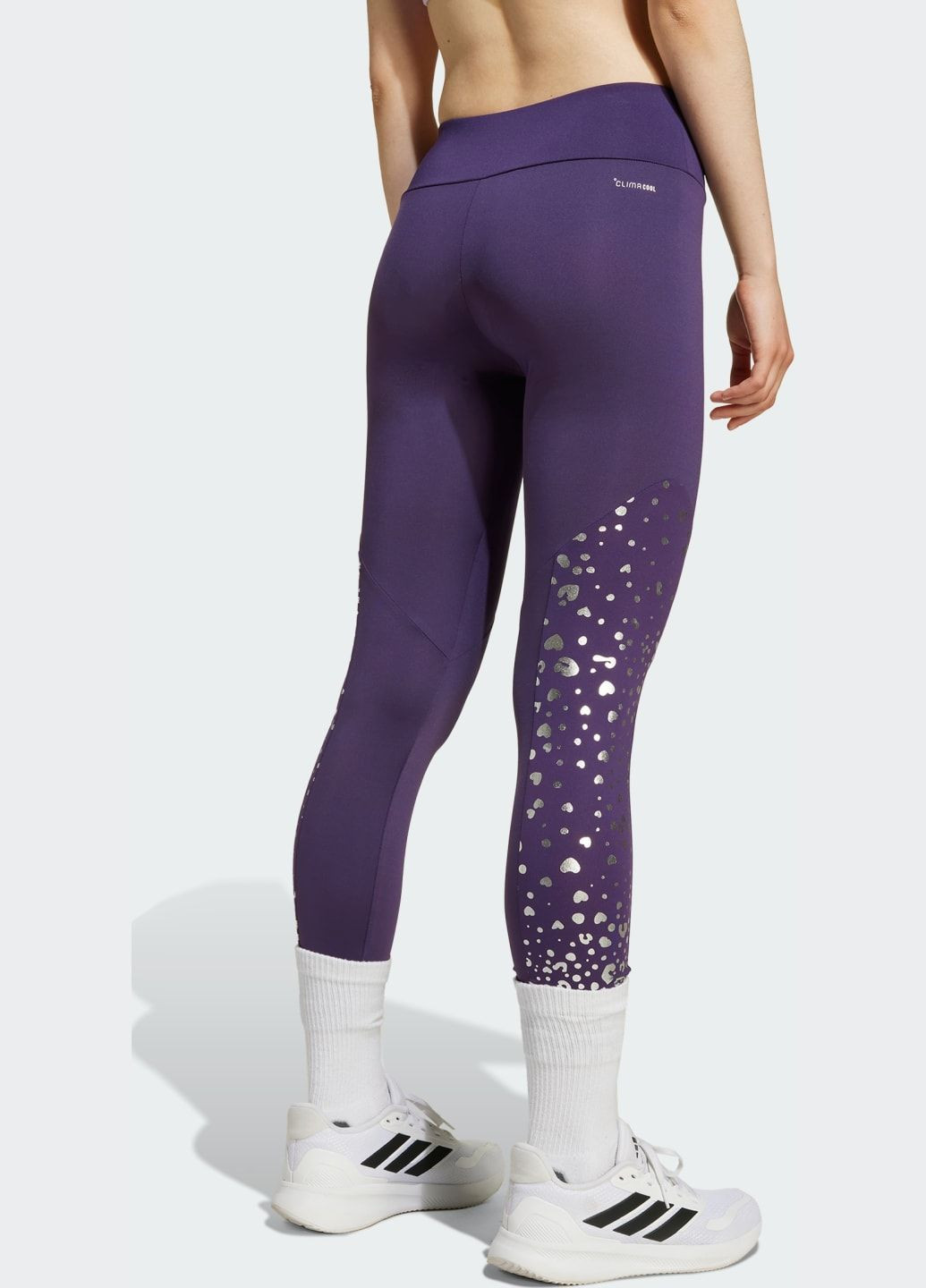 Фиолетовые демисезонные леггинсы training essentials glam print kids adidas