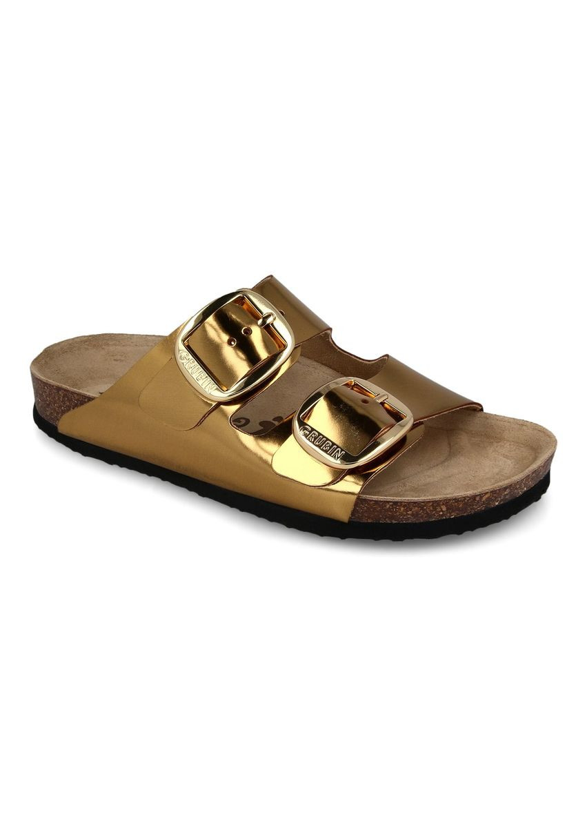 Золотые шлепанцы ортопедические женские kasmir, (арт. gr-319367) ( ) Grubin