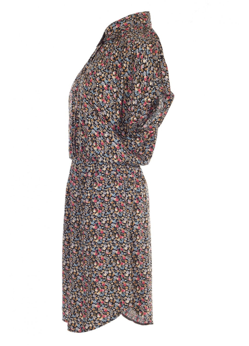 Комбинированное повседневный платье с закругленным низом (ll196512690) LadyLike