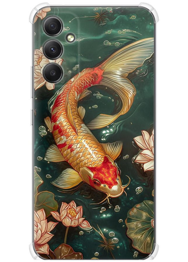 Силіконовий протиударний с посиленими кутами чохол 'Мелодія Лотоса' для Endorphone Samsung Galaxy A34 A346E (291128468)