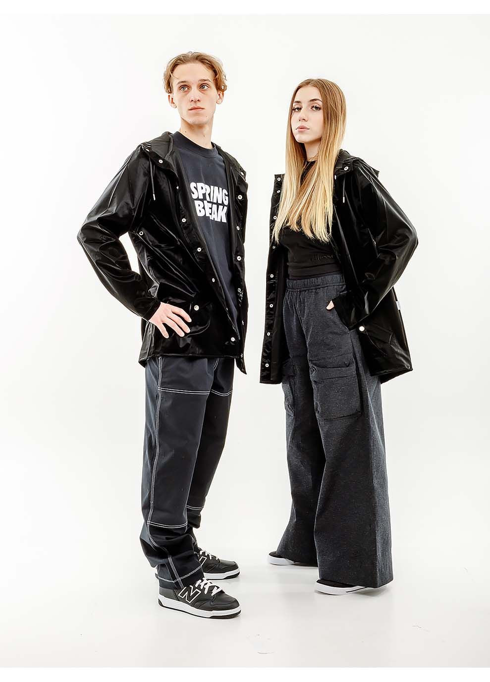 Чорна зимня чоловіча куртка jackets чорний Rains