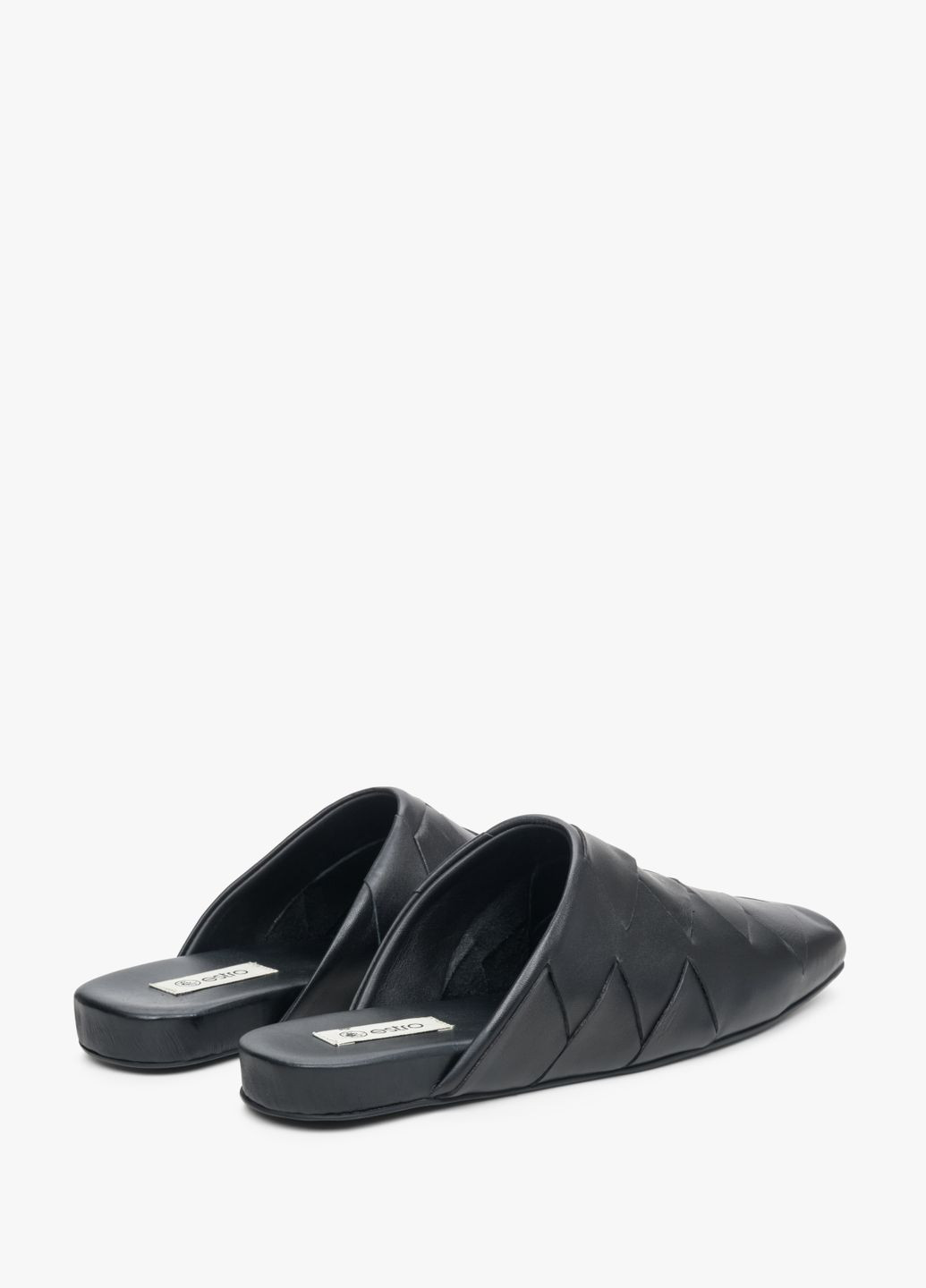 Черные мюли, цвет черный Estro