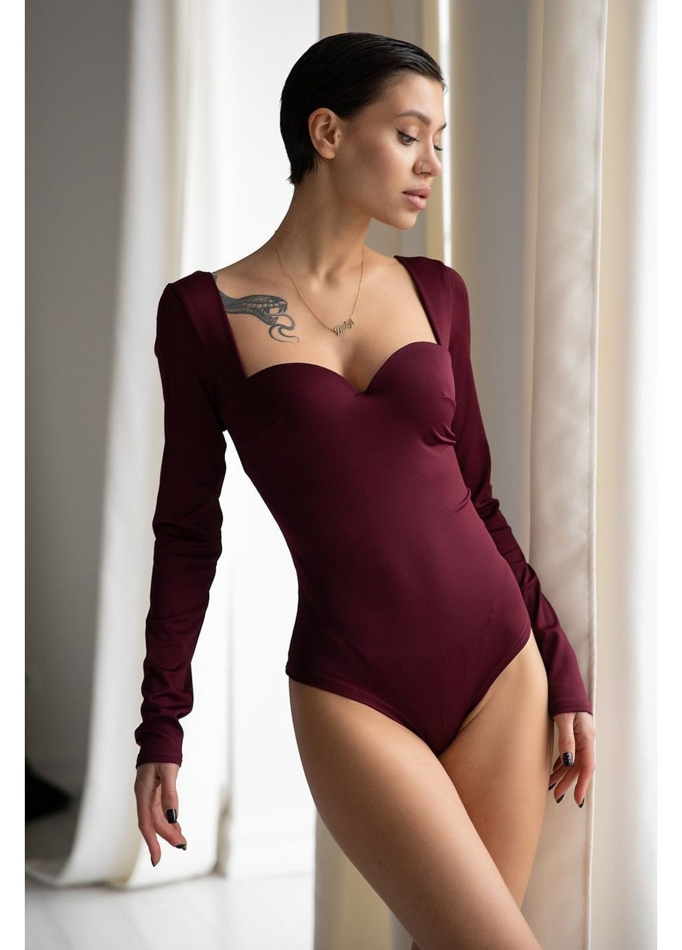 Боді, колір Темно-бордовий Tales (367831610)