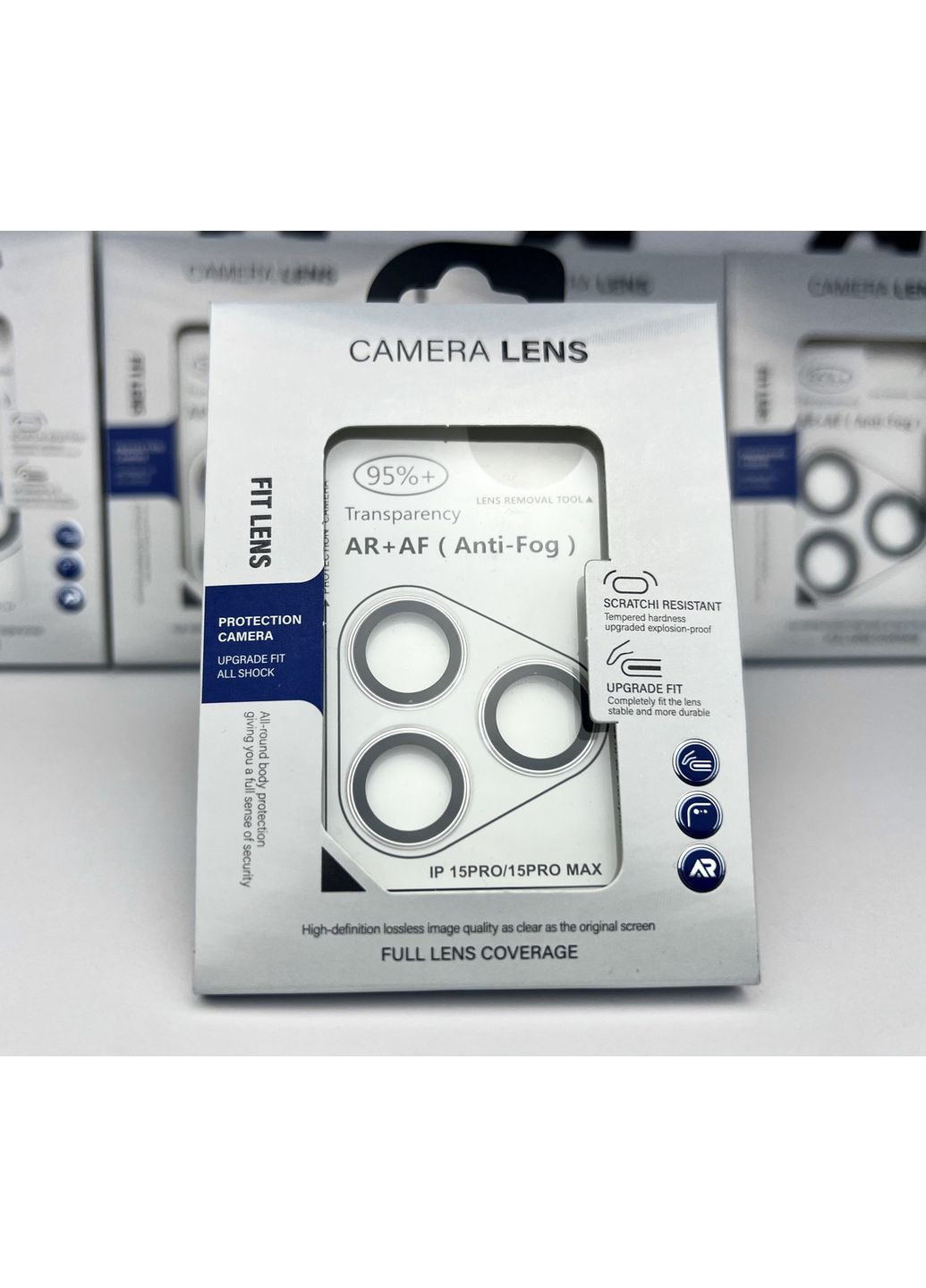 Линзы на камеру для 15 PRO MAX защитное стекло AR+AF айфон комплект 3 шт camera lens Silver No Brand (369137308)