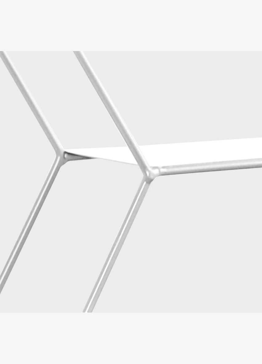 Полка настінна стальний білий шестикутник (D) SW-00001637 Sticker Wall (292564561)