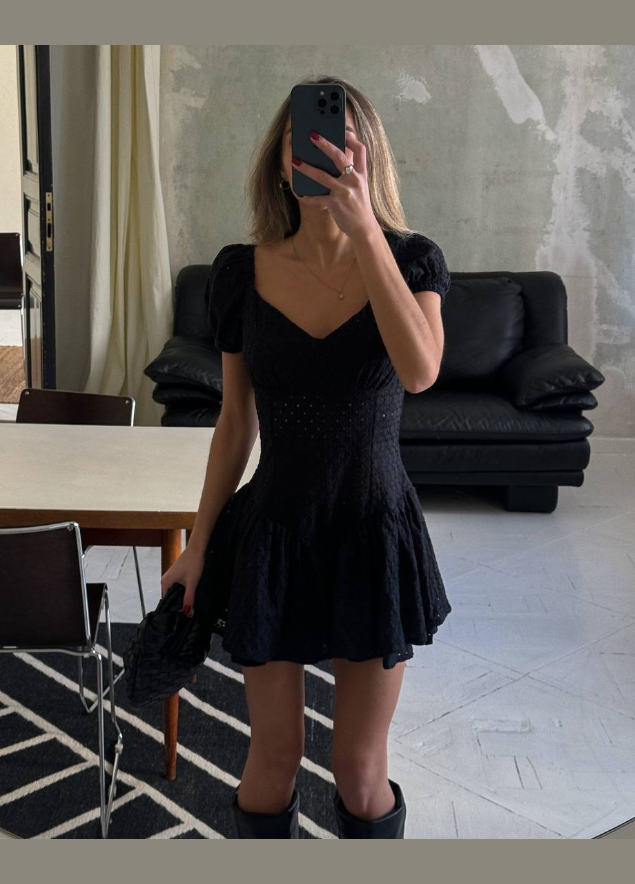 Неймовірно стильний комбінезон-сукня Vakko комбінезон-шорти однотонний чорний пляжний, святковий, повсякденний, кежуал бавовна