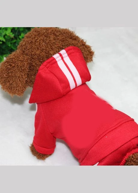Спортивний костюм для котів Pet Style "Adidog" Червоний XS No Brand - (323237644)
