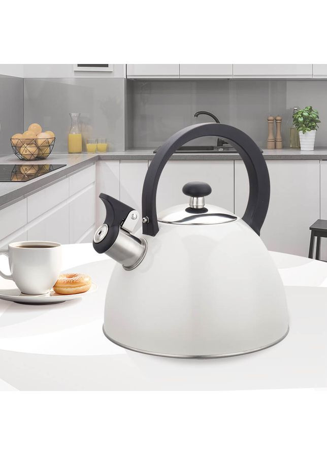 Чайник із свистком МR-1302WG 2.5 л білий Maestro (362263775)