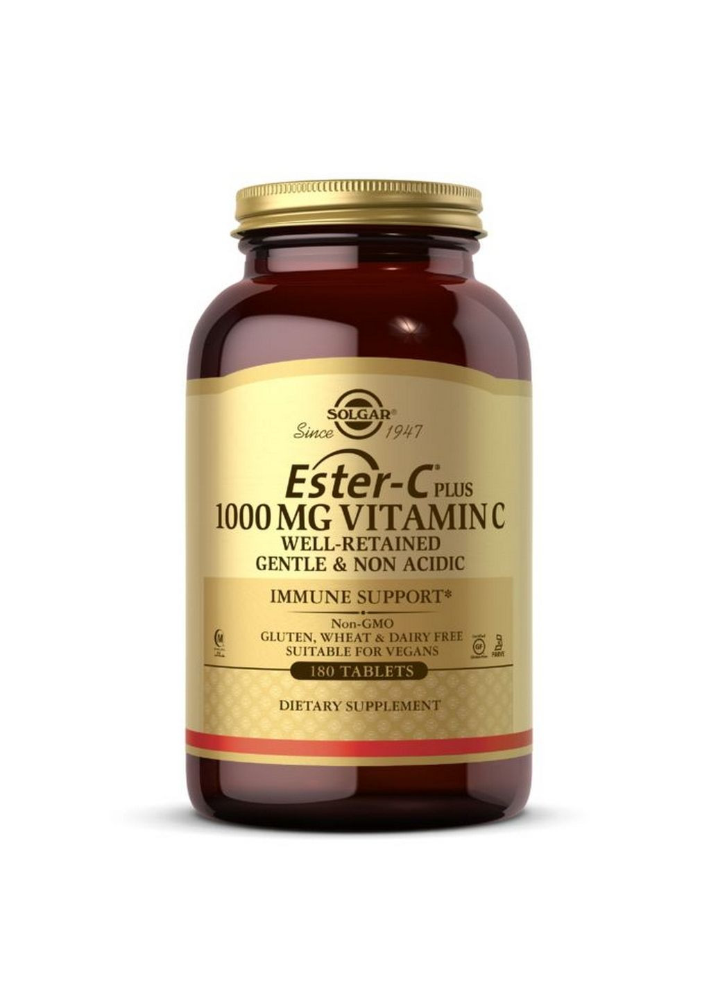 Вітаміни та мінерали Ester-C Plus Vitamin C 1000 mg, 180 таблеток Solgar (293478059)