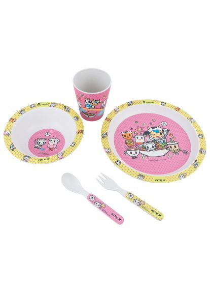 Набор детской посуды tokidoki из бамбука 5 предметов (TK22-313) Kite tokidoki з бамбука 5 предметів (366067824)