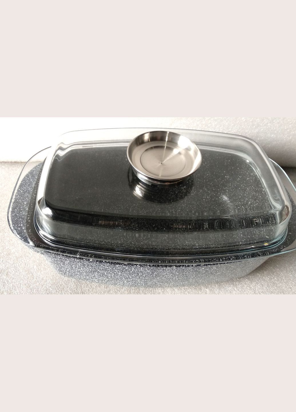 Гусятниця алюмінієва зі скляною кришкою 5.5 л (BH-6233MRB) Bohmann (334004850)