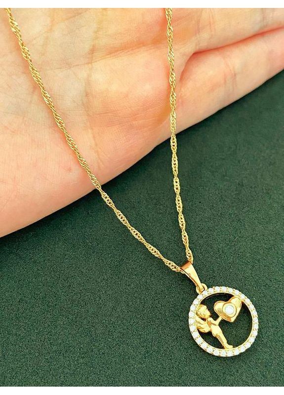 Позолоченная Цепочка 45см + Кулон. Позолота No Brand (361029342)