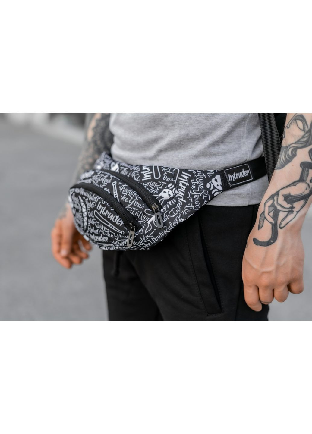 Универсальная мужская бананка, барыжка для торговли, поясная сумка для города и прогулок, практичная, удобная. Intruder (348780048)