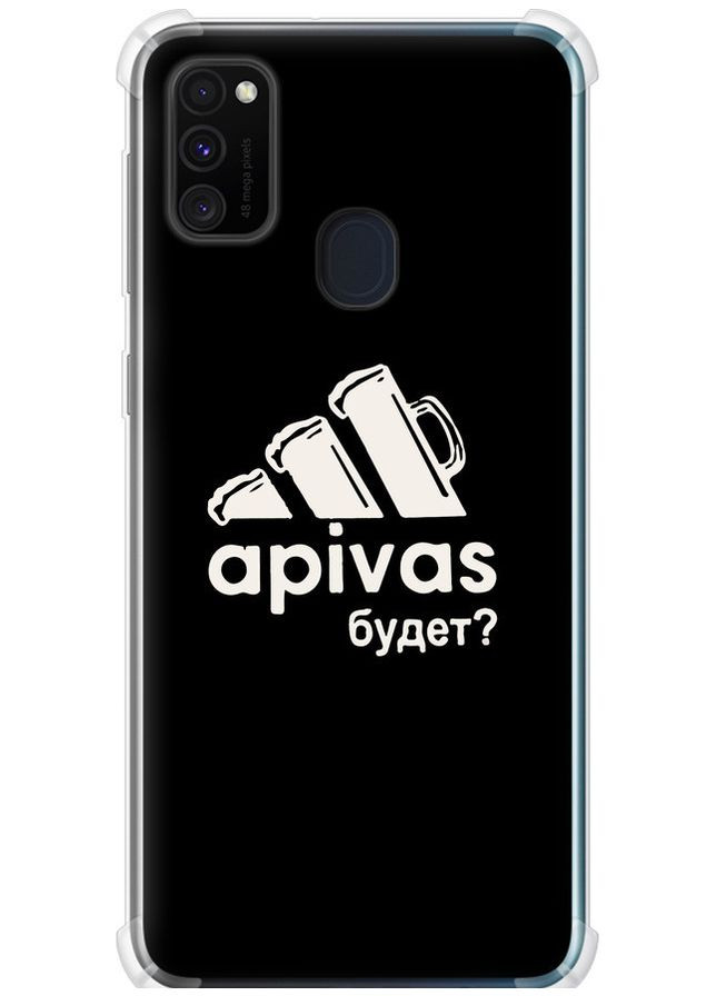 Силіконовий протиударний с посиленими кутами чохол 'А пивас' для Endorphone Samsung Galaxy M21 M215F (296933822)