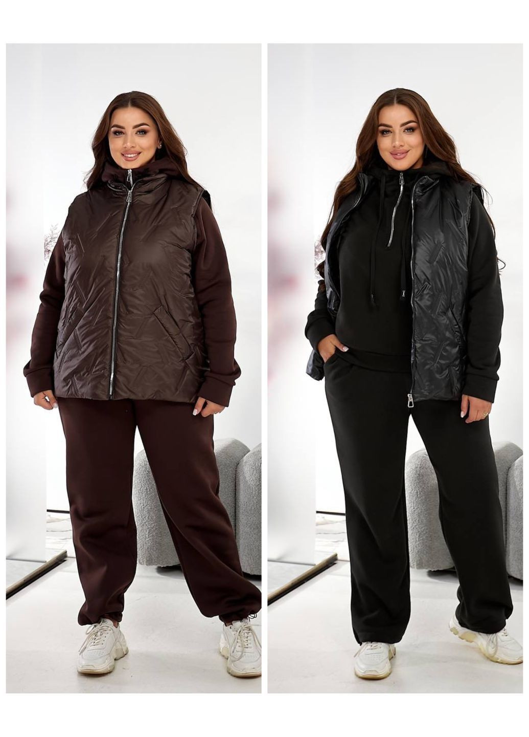 Костюм жіночий трійка штани, кофта і жилетка No Brand (363262490)