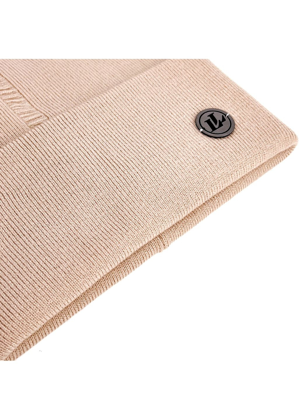 Шапка біні жіноча віскоза бежева РАМІН LuckyLOOK 597-310 (322792815)