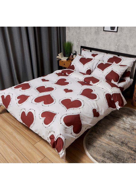 Комплект постільної білизни Бязь Gold Люкс Сімейні 143х210х2 наволочки 4х50х70 (MS-820008778) Moon&Star Romantic Mood (356113025)