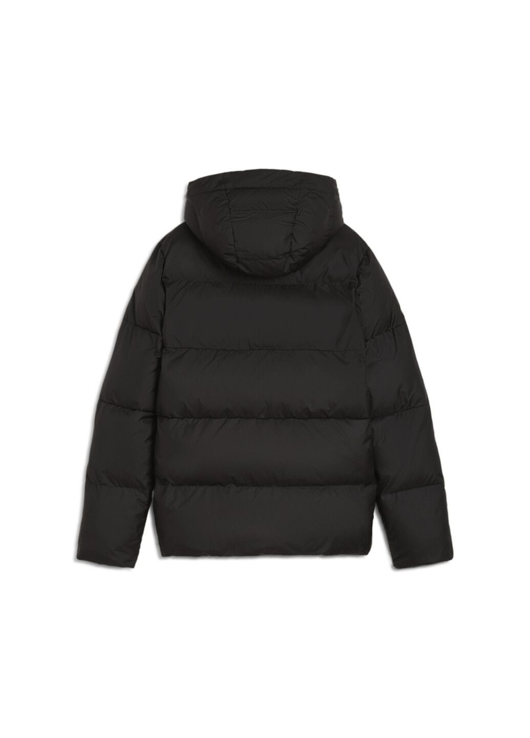 Черная демисезонная детская куртка poly hooded puffer jacket youth Puma