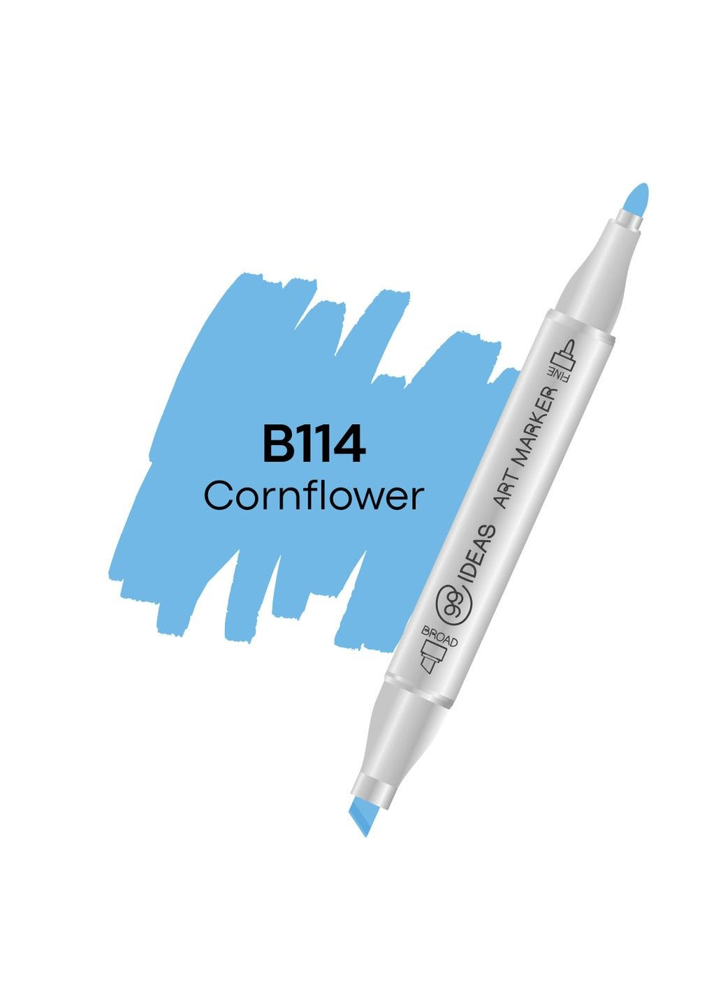 Маркер двосторонній Волошка, B114, 99IDEAS (329143838)