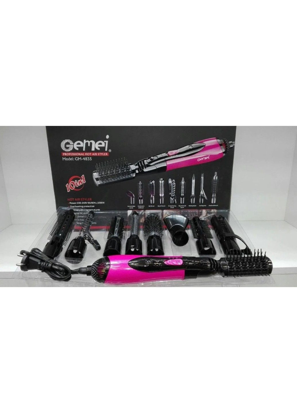 Стайлер GM 4835 Фен-щітка 10 в 1 Gemei (331639259)
