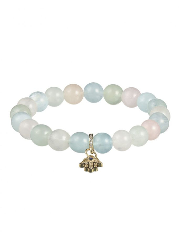 Браслет із морганіту з підвіскою Рука Фатіми 5187 LeBijou (367580170)