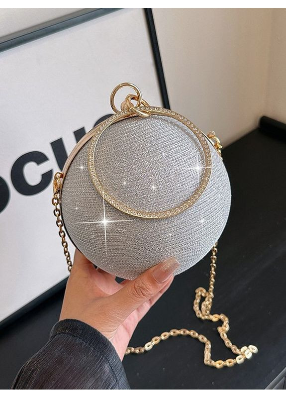 Женская круглая сумка 10640 шар на цепочке No Brand (366871975)