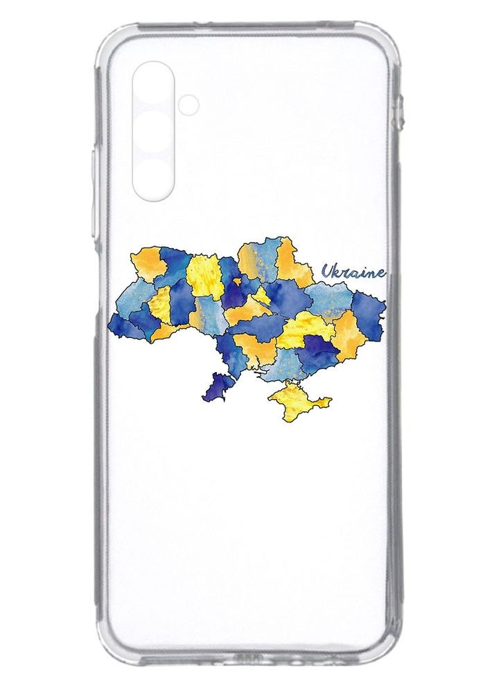 Прозорий чохол на Samsung Galaxy A34 5G/A346:: Карта України (принт 261) Creative (360679523)