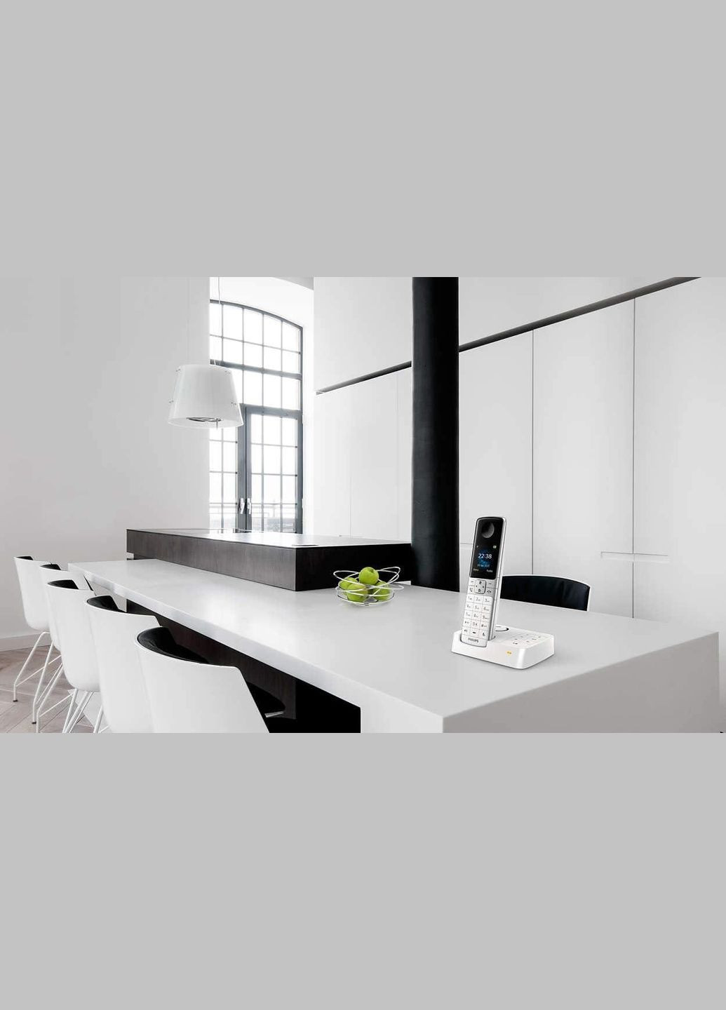 Беспроводной стационарный телефон D6351W/38 (без украинского и русского языка) Белый Philips (312475679)