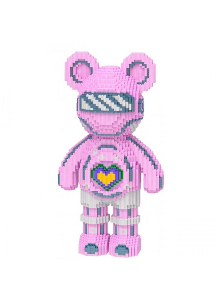 3D-конструктор Blocks "Bearbrick" світиться в темноті дитячий 4031 деталь фігурка ведмедя 50 см Рожевий Magic (361161886)