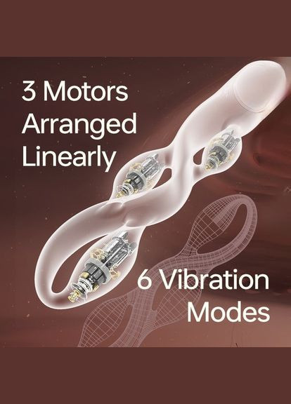 Імпульсний вібратор з ефектом пульсації UPKO UEROS для тривимірної стимуляції, рожевий No Brand (330617789)