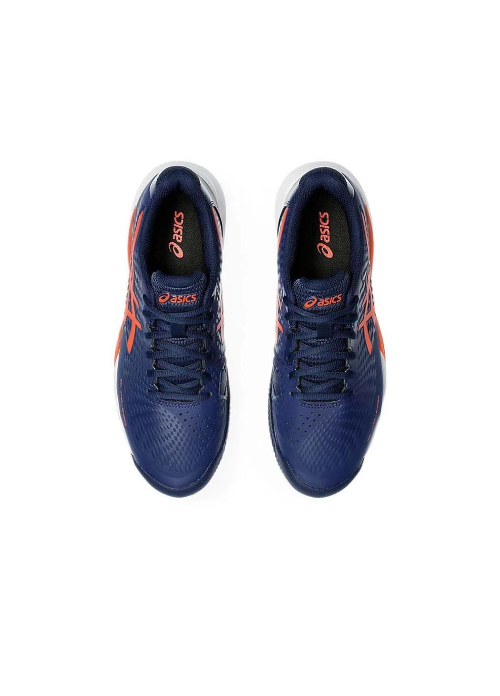 Цветные демисезонные кросcовки gel-challenger 14 clay синий/оранжевый Asics