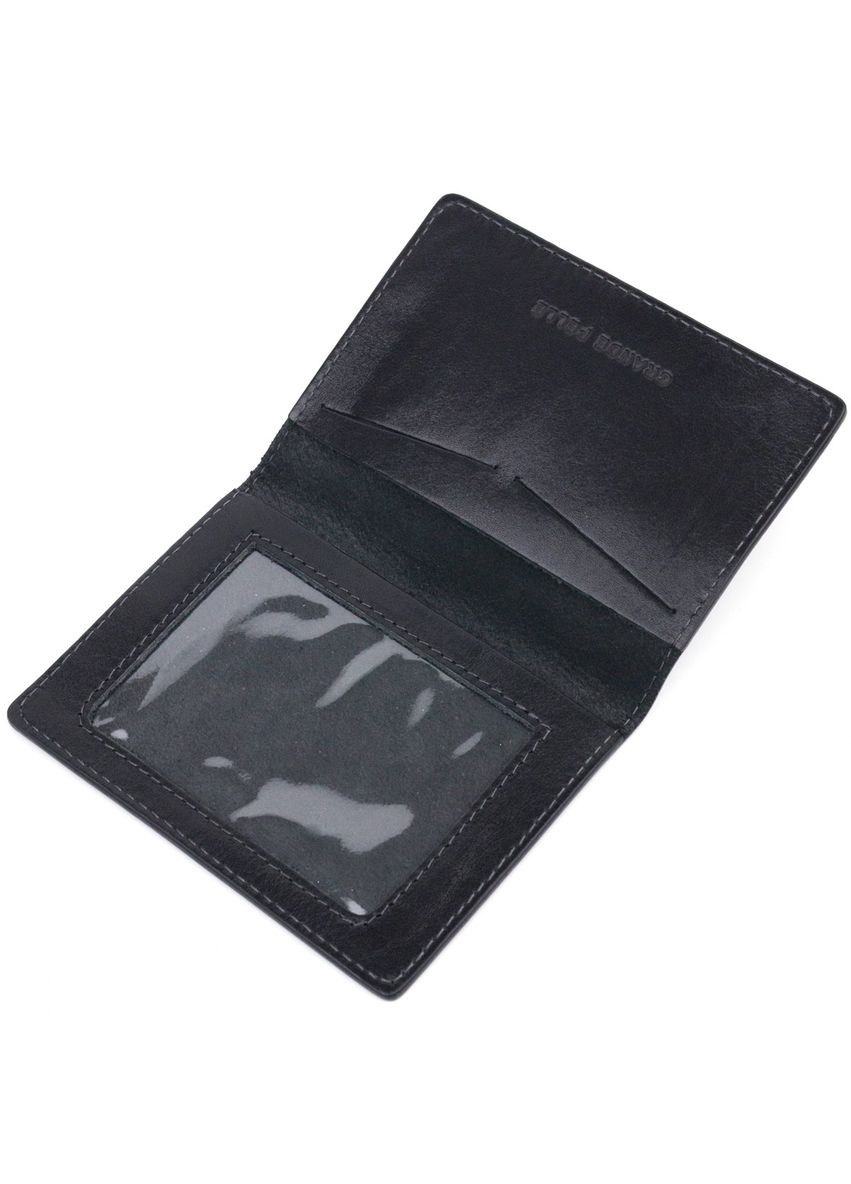 Обложка из глянцевой кожи на военный билет Карта черная 16777 Grande Pelle (362418337)