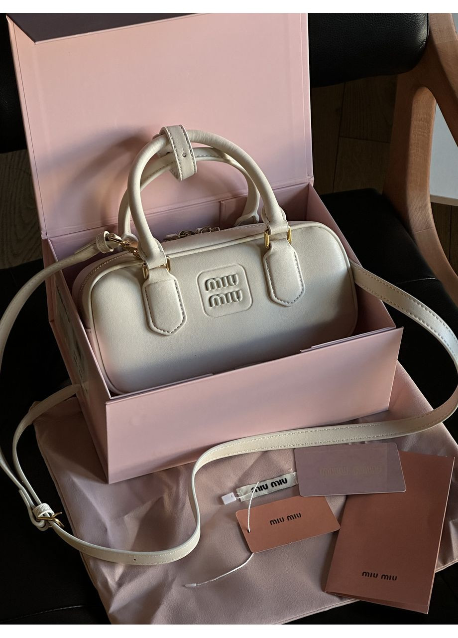 Сумка жіноча Arcadie Leather Bag Cream No Brand (355342616)