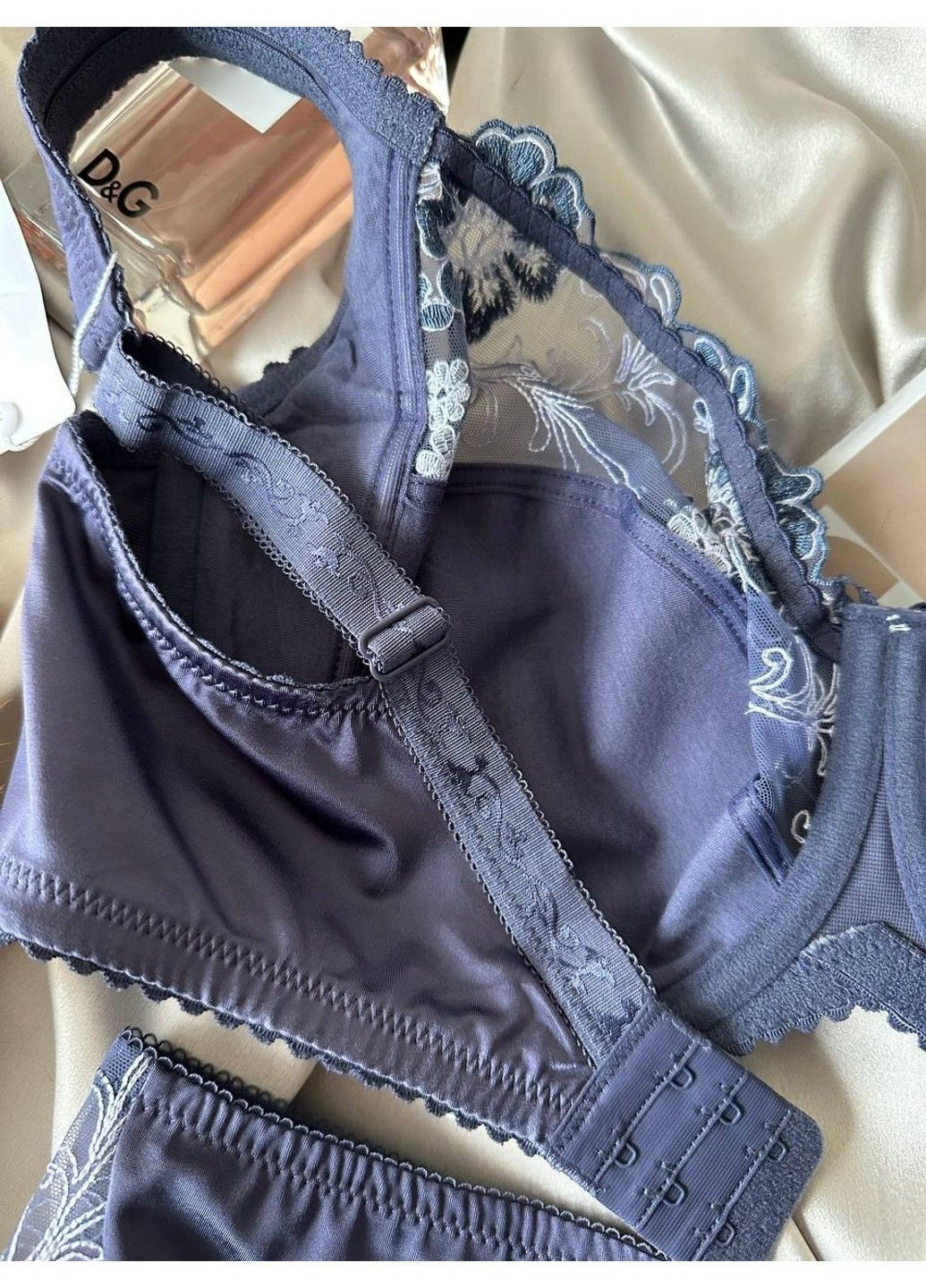 Синій жіноча нижня білизна комплект великого розміру синього кольору Lanny Mode