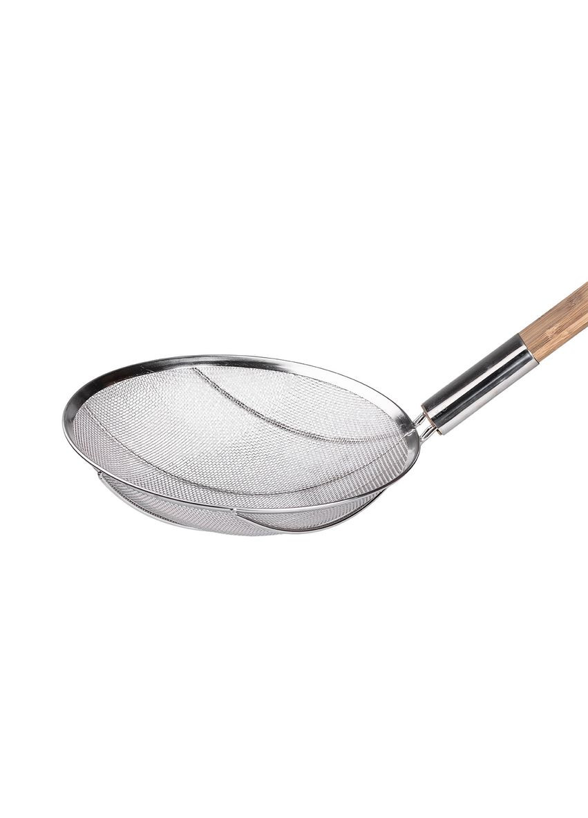 Шумовка "паук" с деревянной ручкой Ø 28 см для фритюра и глаза HP-19-19-28CM (A-033482) Zhongjing (362210578)