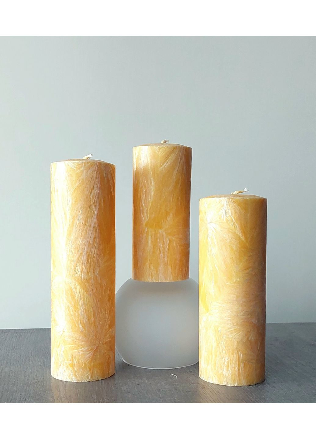 Набор свечей пальмовые декоративные лимон 3 шт 180 час Vintage (372130613)