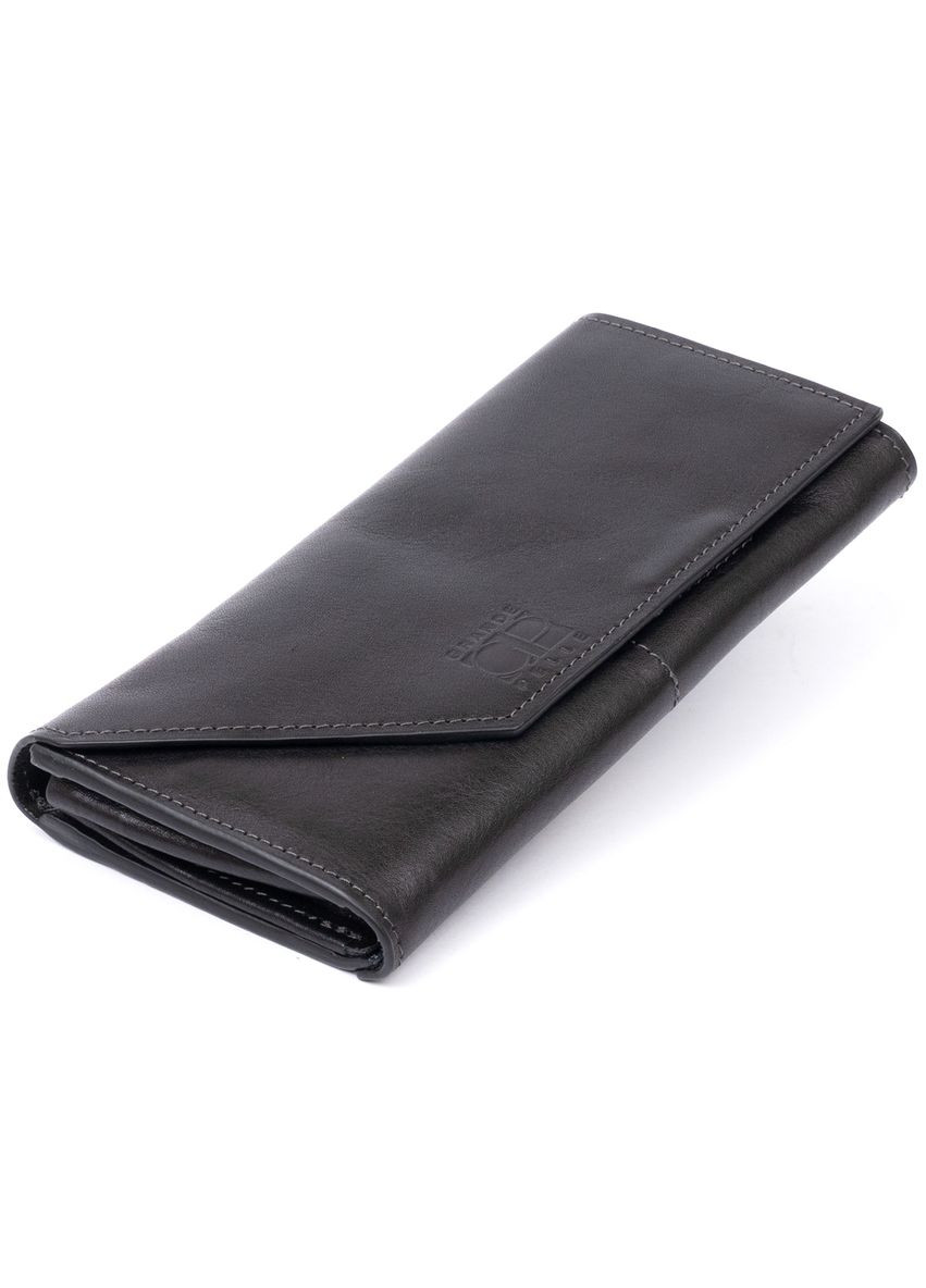 Мужской клатч глянцевый с магнитом из натуральной кожи черный (sku_11316) No Brand (327819789)