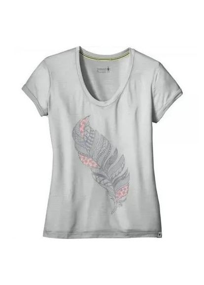 Женская футболка Merino 150 Feather Tee Pebble Gray, р. Smartwool (334670869)