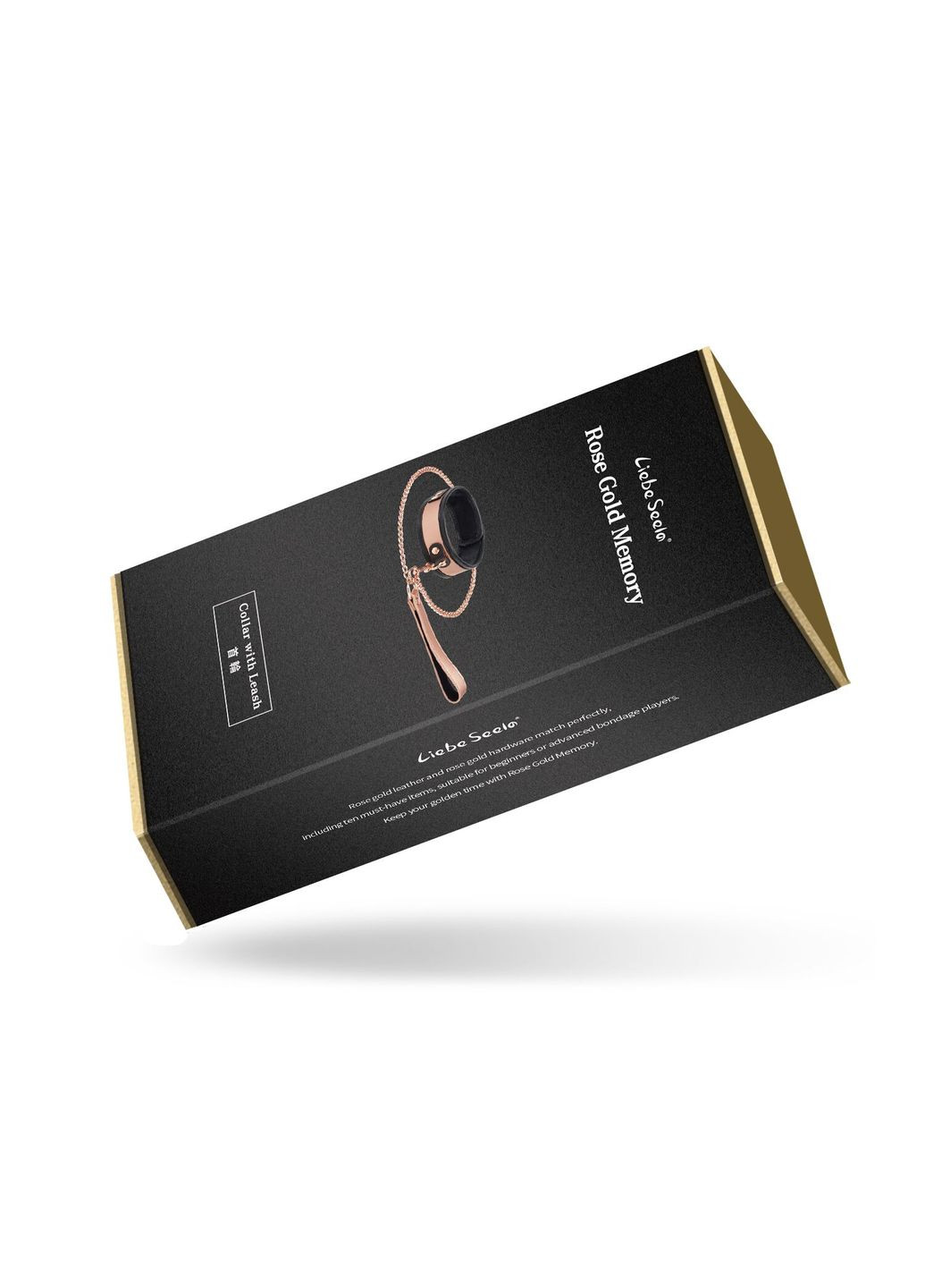 Широкий нашийник з повідцем Rose Gold Memory Collar with Leash, натуральна шкіра - CherryLove Liebe Seele (339867116)