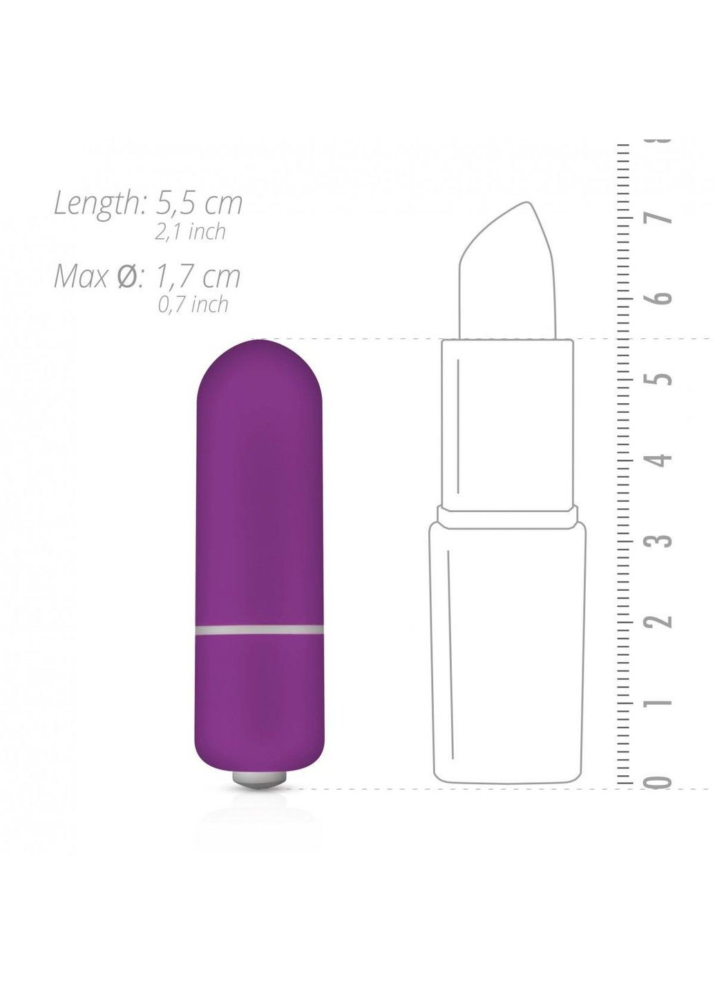 Вибропуля, фиолетовая, 5.5 х 1.7 см EasyToys (290851041)