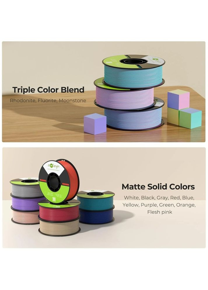 Пластик для 3D принтера PLA Soleyin 1кг 1.75мм Gray (3301010517) Creality (363837209)