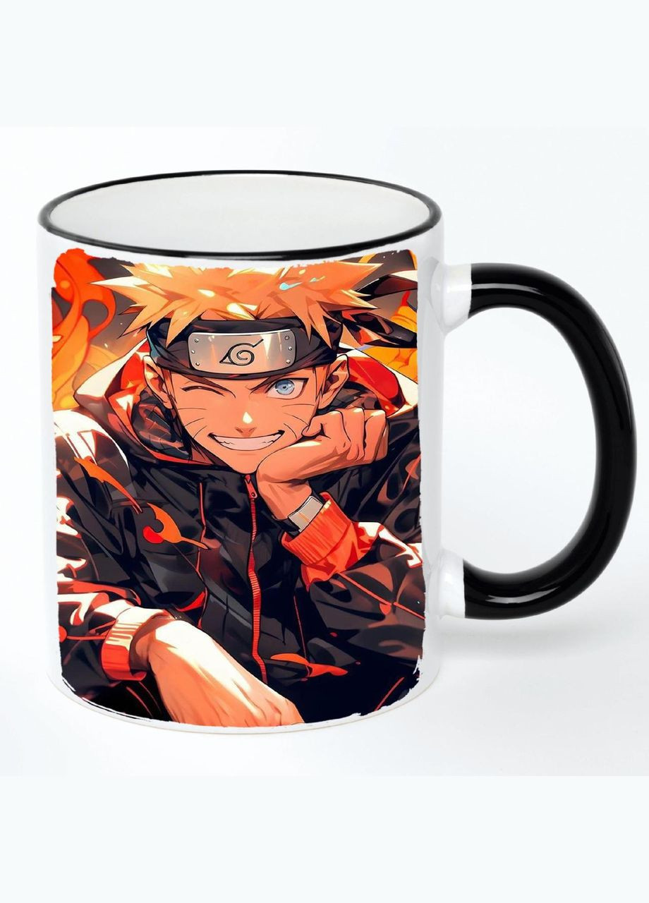 Чашка Наруто Аниме #011 (кружка, кружка) Белая с черной ручкой 330 мл No Brand (322714626)