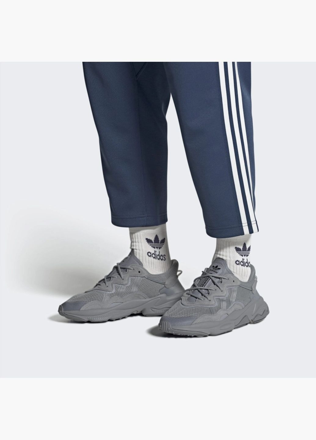 Серые кроссовки мужские ozweego shoes grey gw4671 adidas