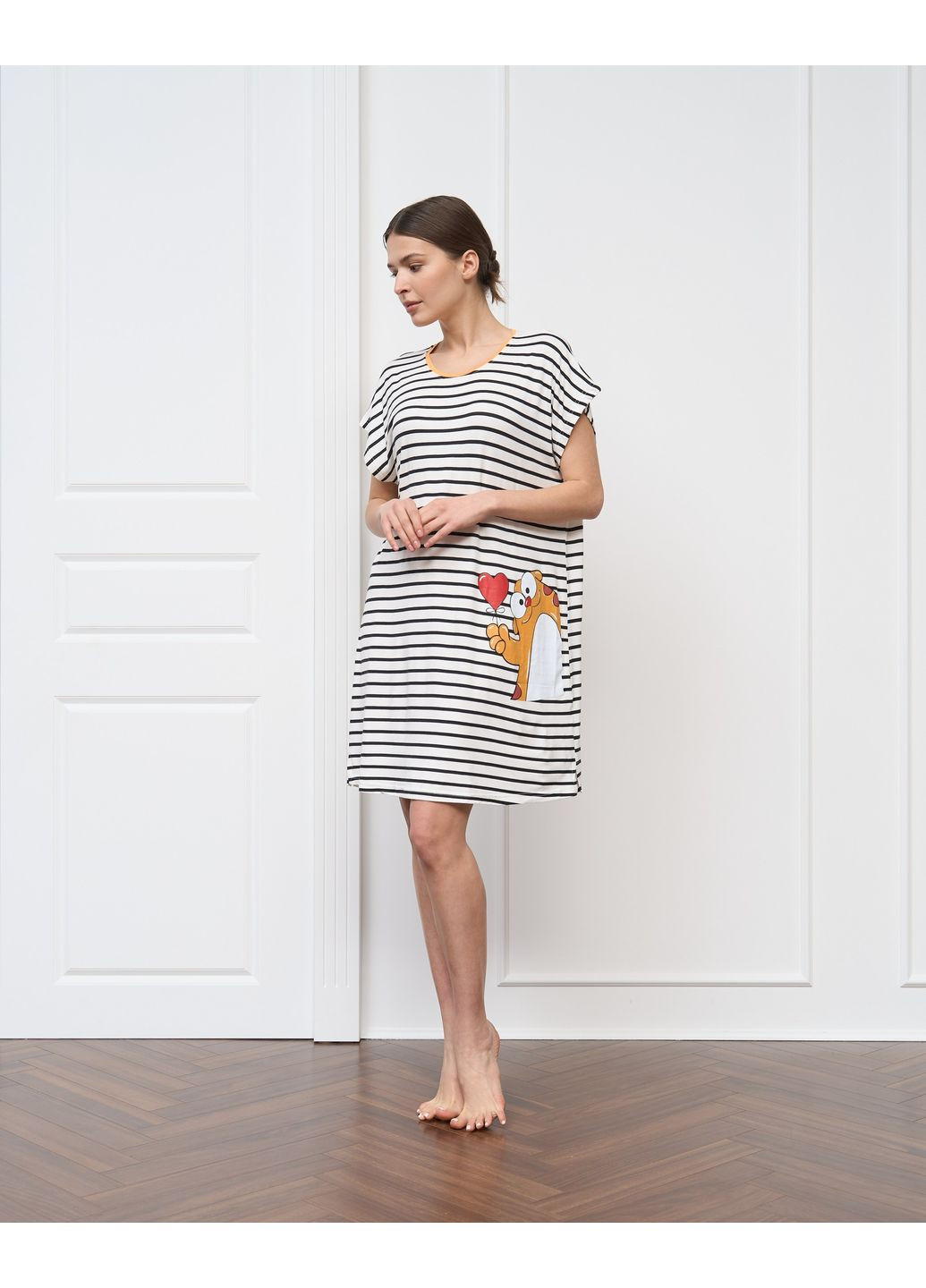 Жіноча туніка вільного крою в смужку Nicoletta (349444332)