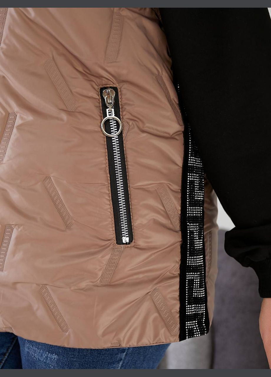 Жіноча жилетка колір з капюшоном колір мокко New Trend (304646453)