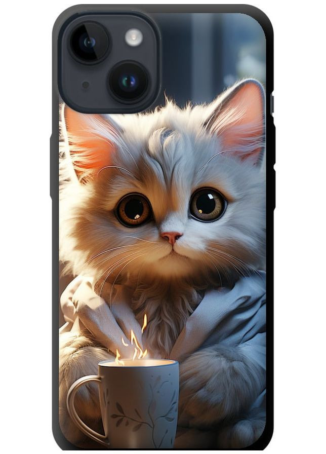 TPU чехол 'White cat' для Endorphone Apple iPhone 14 (265398418)