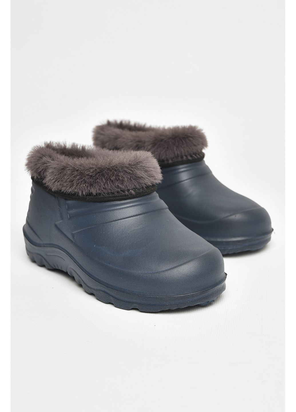 Синие калоши детские на флисе синего цвета Let's Shop
