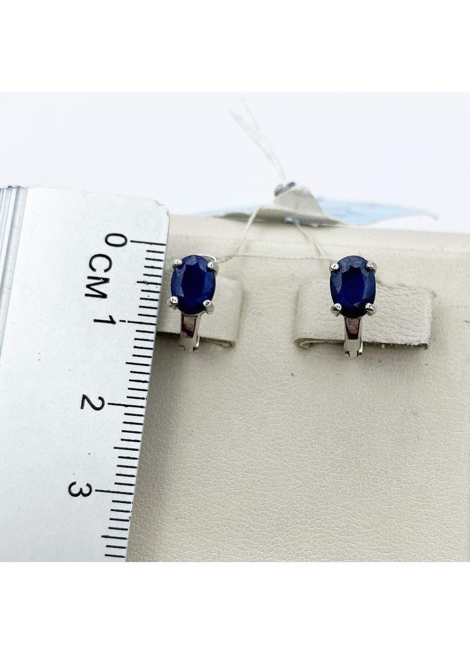 Серьги серебряные с сапфиром 2,42 г No Brand (369736890)