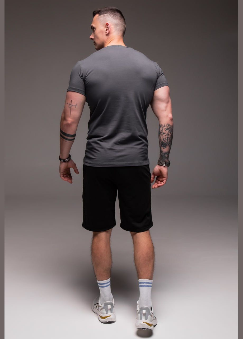 Сірий літній костюм чоловічий футболка + шорти з шортами Vakko
