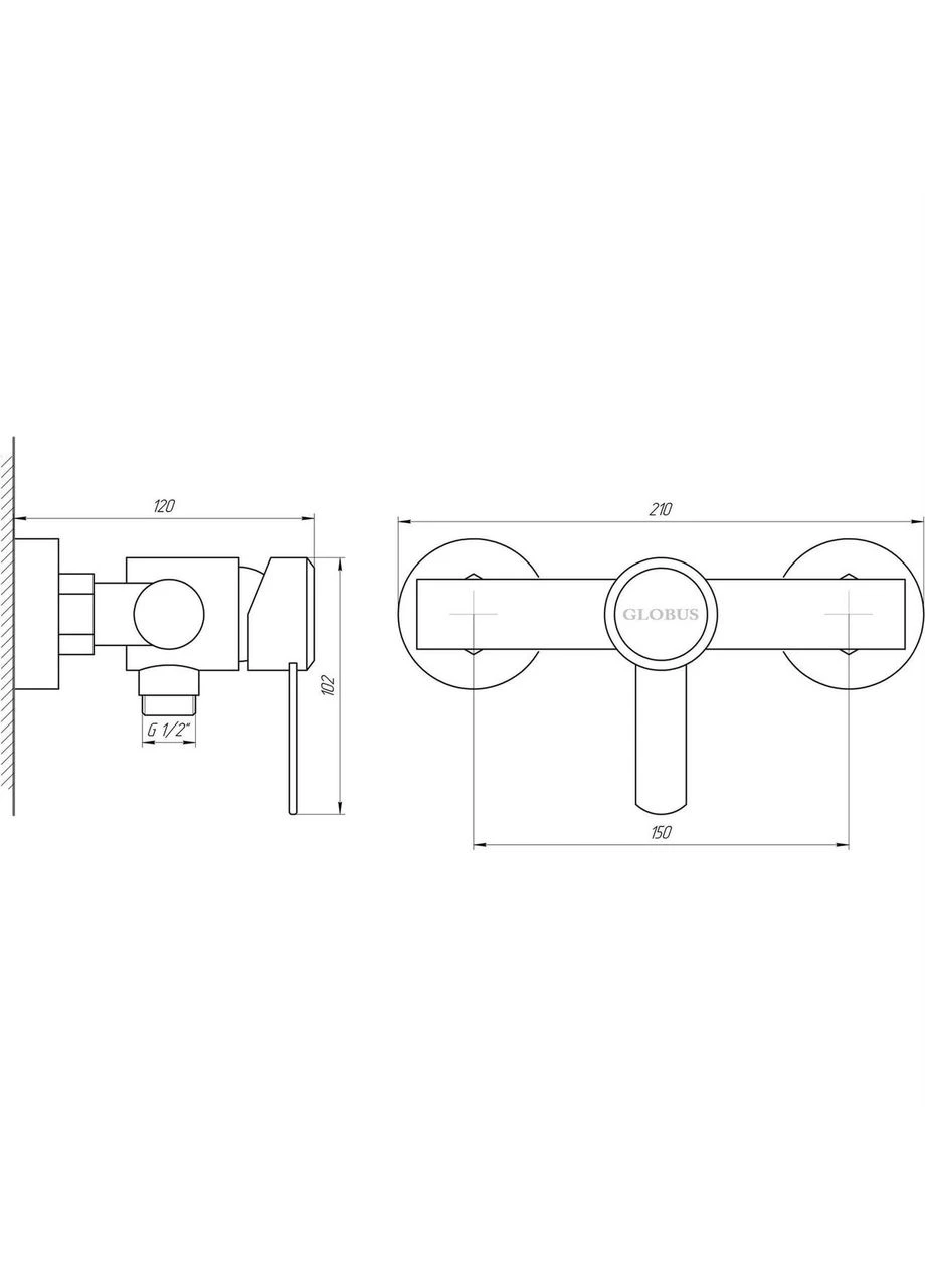 Смеситель для душа WIEN SBT2-105 Globus Lux (388972291)